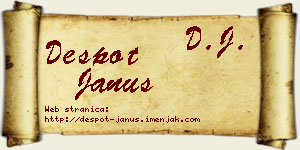 Despot Janus vizit kartica